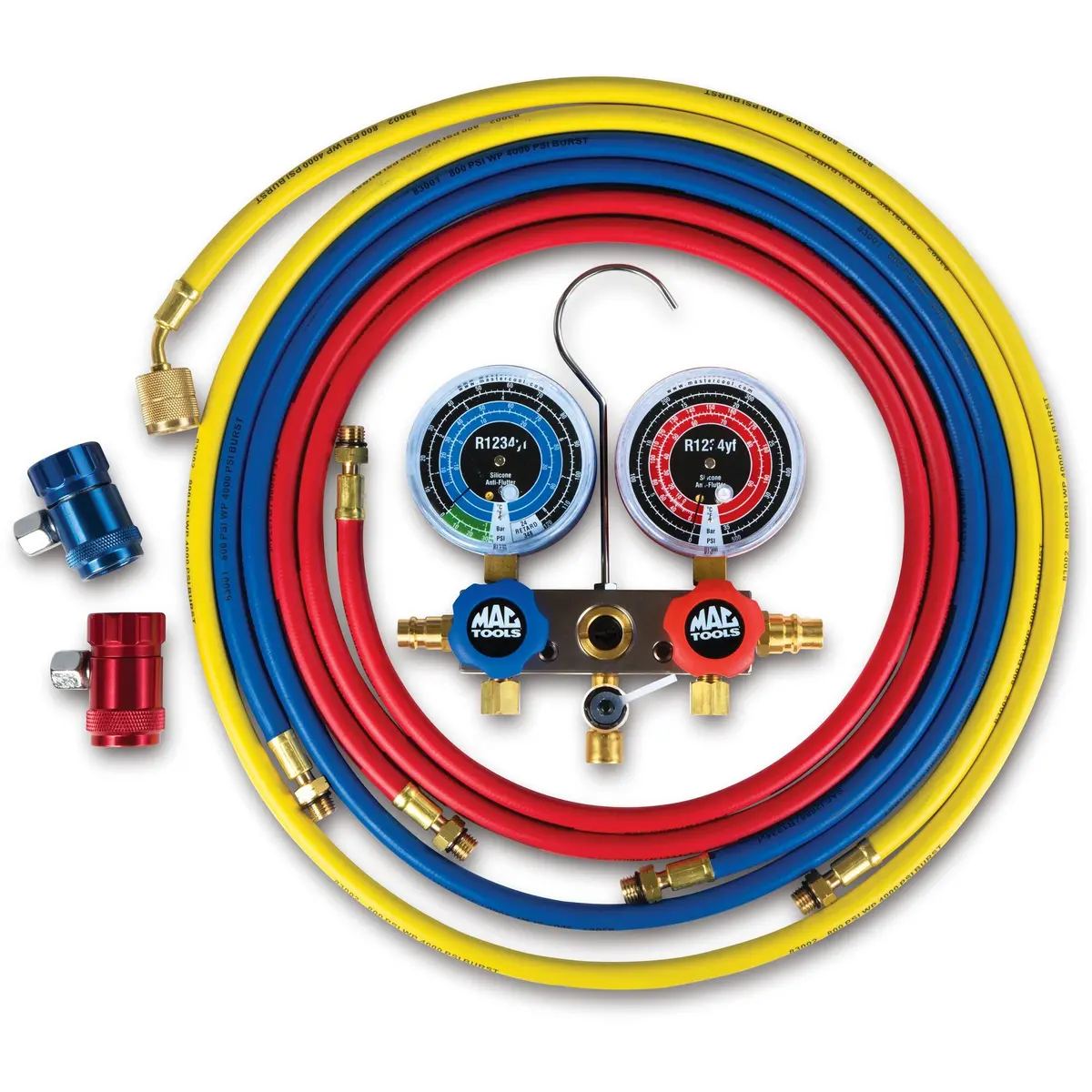 R1234yf Aluminum Manifold Gauge Set - 60" Hose 1