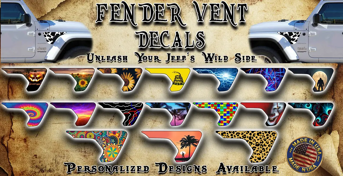Kryptic Camo Fender Vent Decal For The Jl Or Jt 2018 Or Newer 109 2