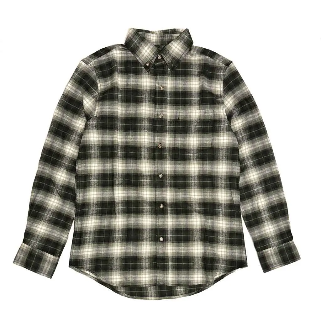 Project L/S Flannel - Moss Green 1