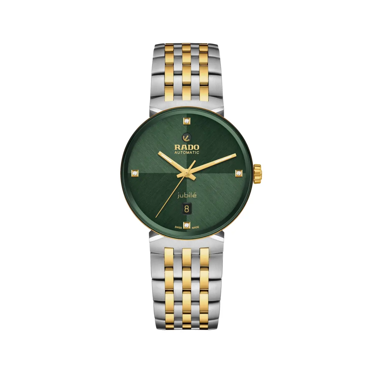 Florence Automatic Bi-Color Yellow Gold And Steel 39Mm - Green On Bracelet 1