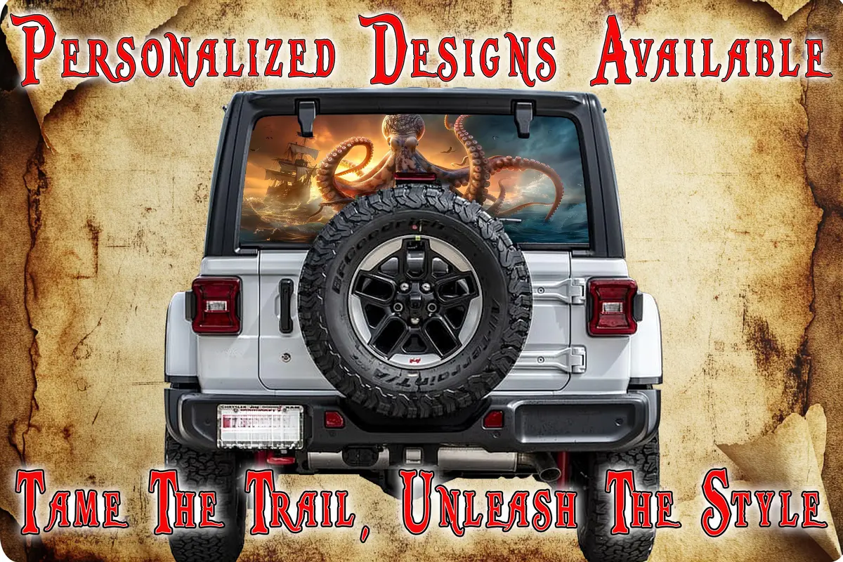 Kraken Rear Window See Through Graphic. 2