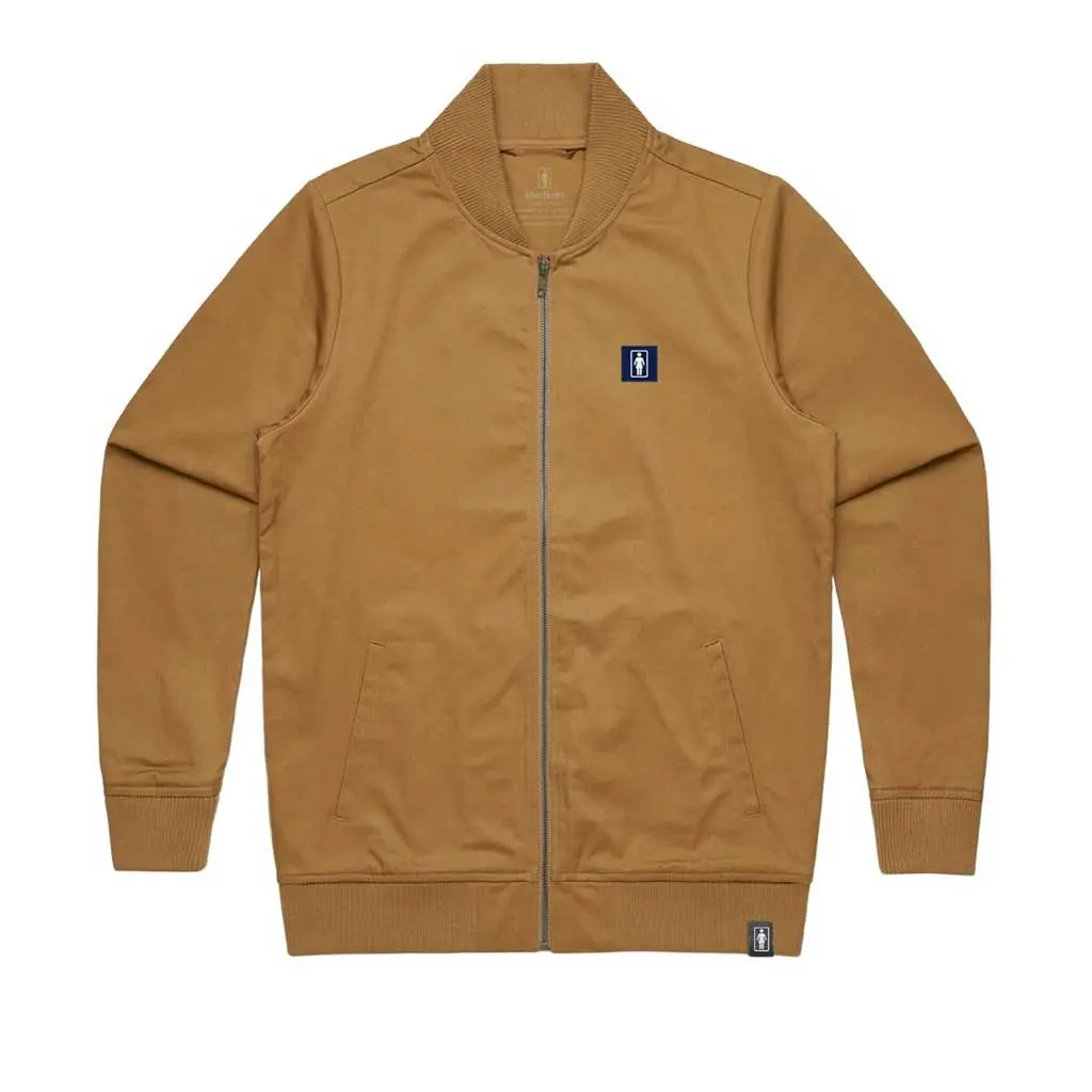 Girl Boxed Bomber Jacket - Camel 1