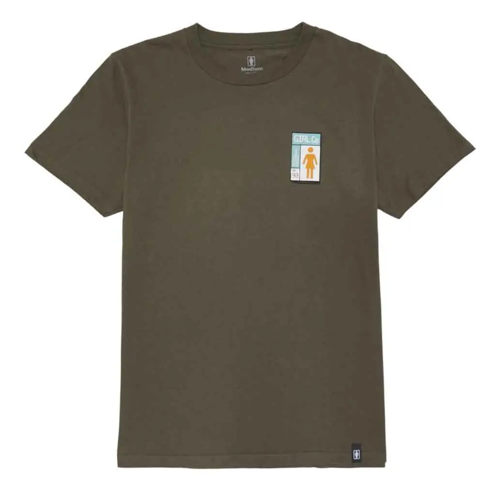 Girl Gridbox S/S Tee - Olive 1