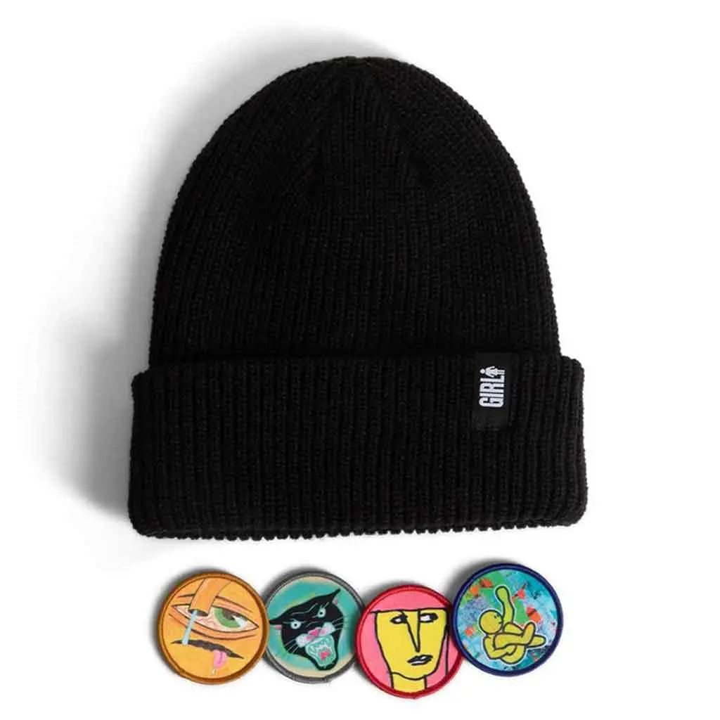 Girl Legend Heads Patch Beanie - Black 1
