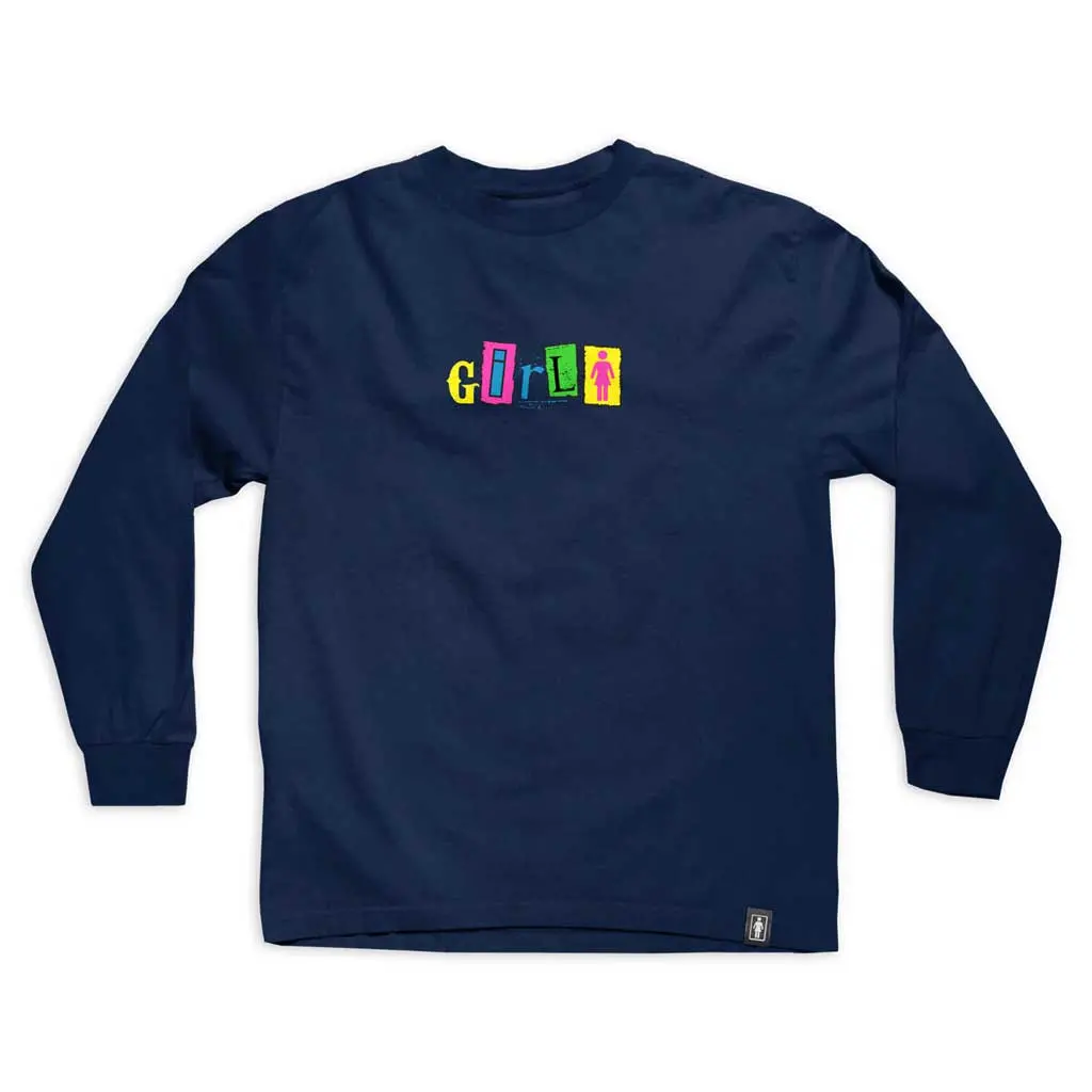 Girl Out To Lunch L/S Tee - Navy 1