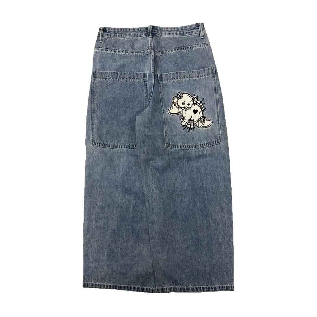 Gloe Products Wide Leg - Cat Jeans - Blue 1