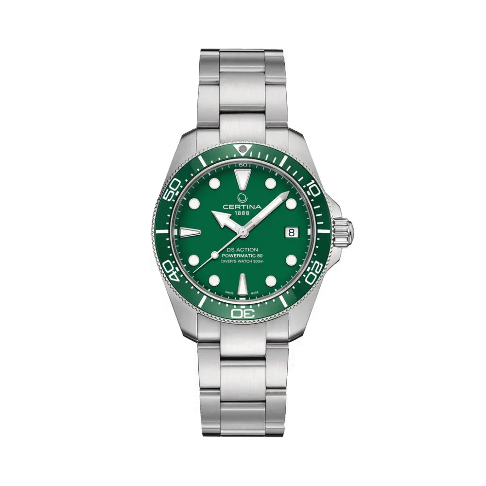 Ds Action Diver New Ds Concept Extreme Shock Resistance 38Mm – Green On Bracelet 1