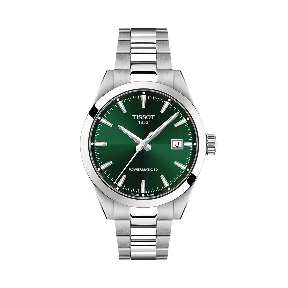 Gentleman 38Mm - Green On Bracelet 1