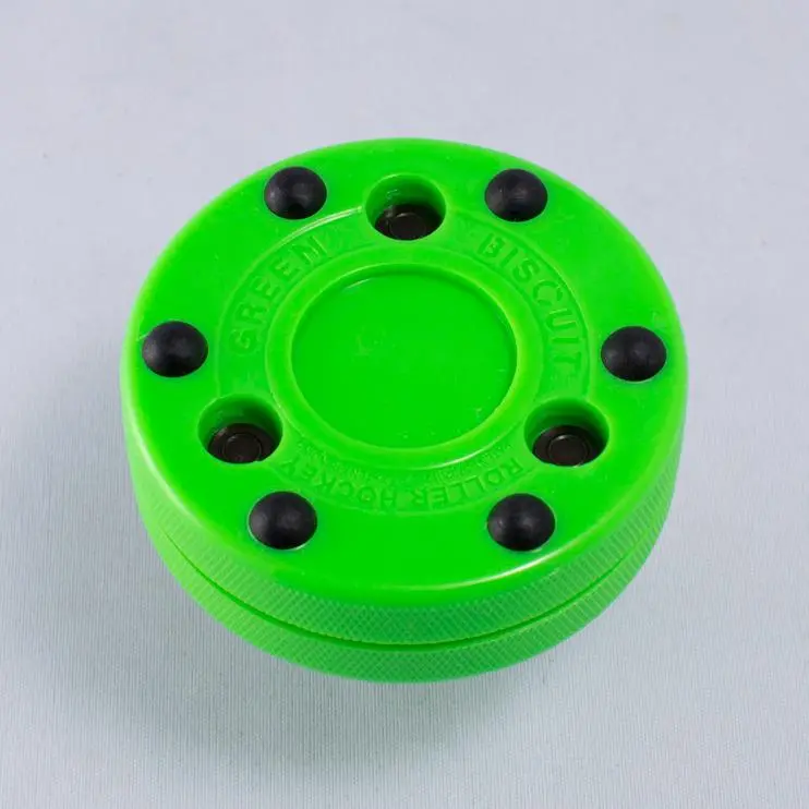 Green Biscuit Roller Hockey Puck 2