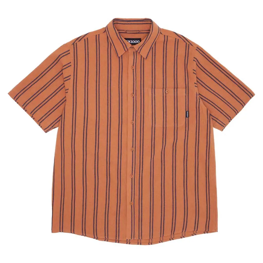 Gx1000 Short Sleeve Button Down - Brown 1