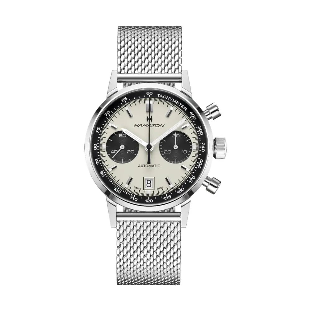 American Classic Intra-Matic Auto Chrono 40Mm - White On Bracelet 1