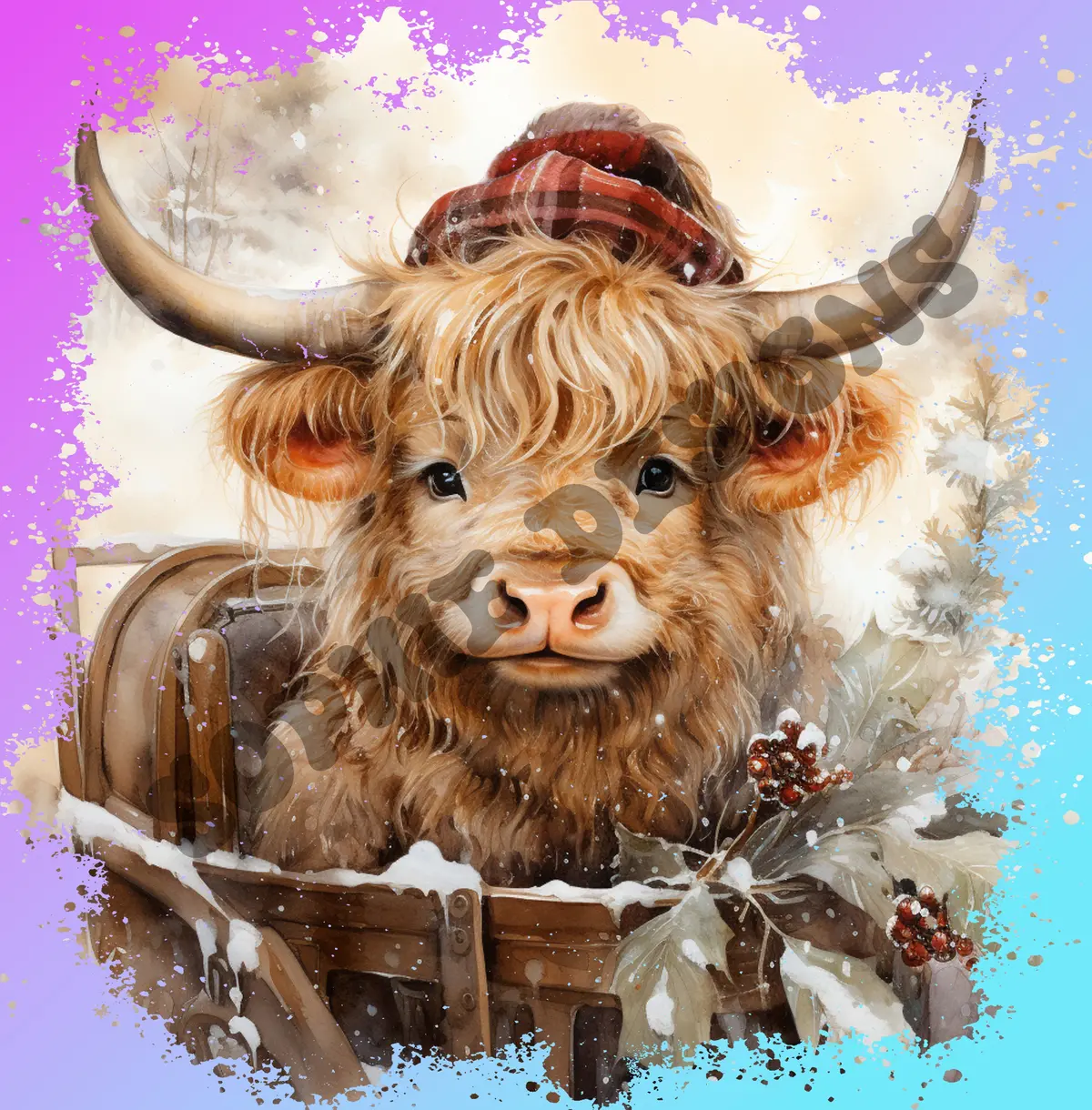 Baby Highland Cow Digitial Download 1