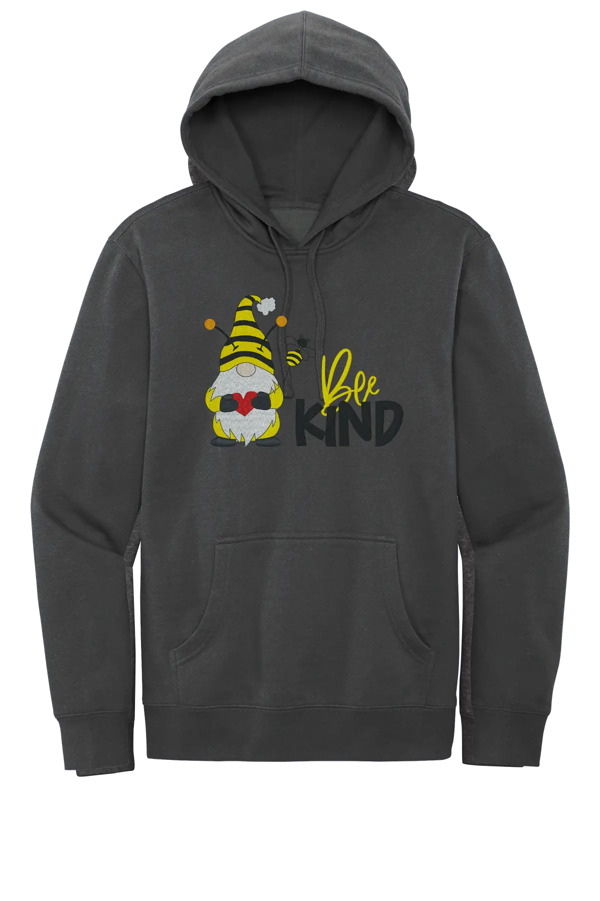 Embordered Hoodie Bee Kind Gnomes 1