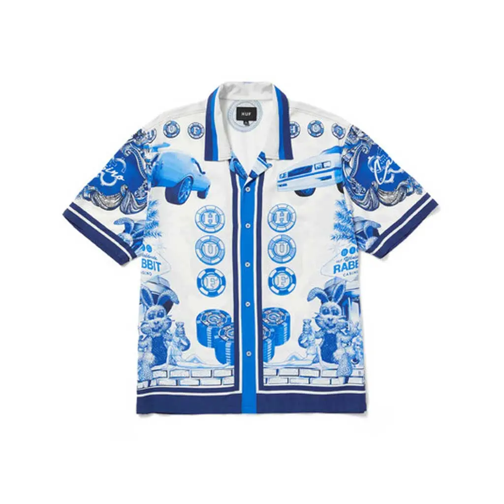 Huf X Freddie Gibbs Full House Rayon Shirt - White 1