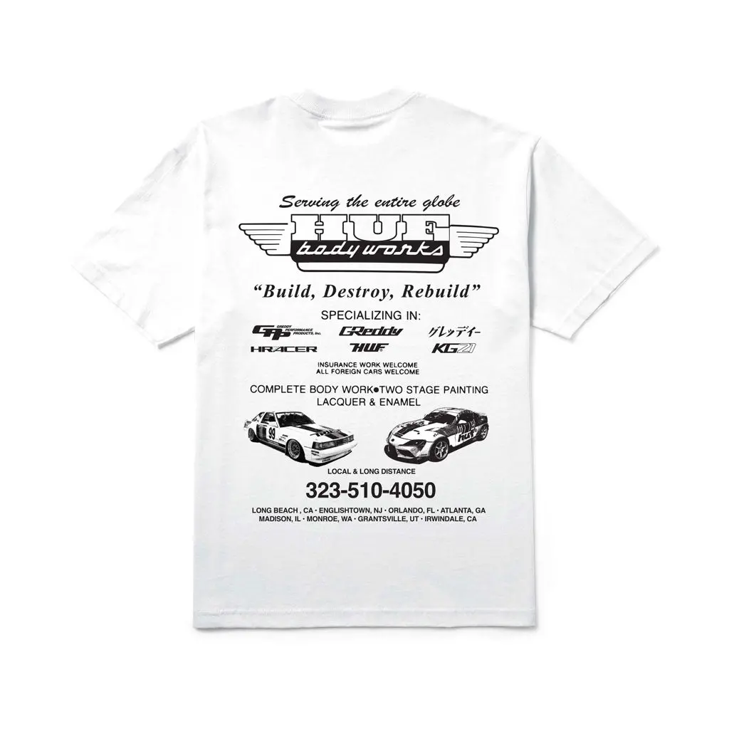 Huf X Greddy Body Works S/S Tee - White 1