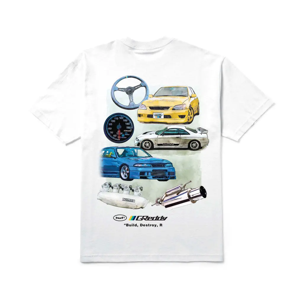 Huf X Greddy Parts S/S Tee - White 1