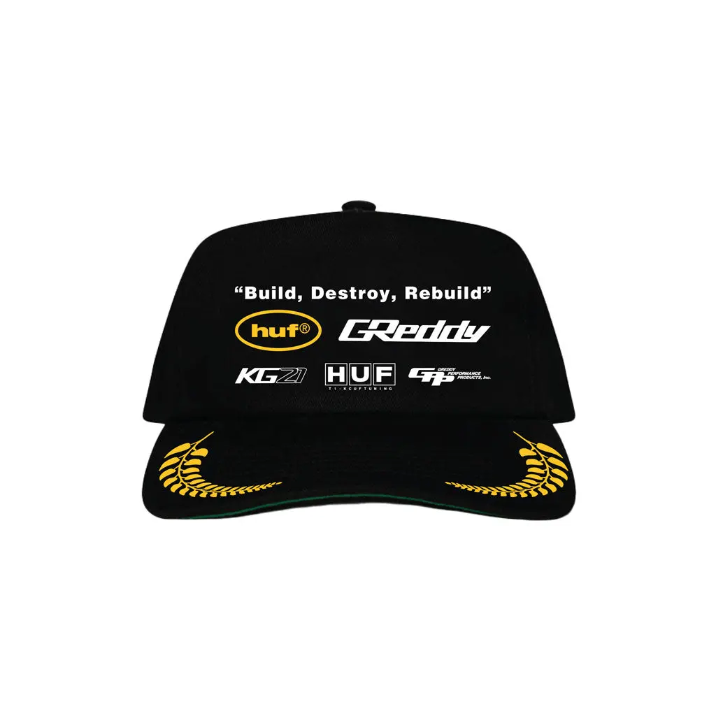 Huf X Greddy Team Snapback - Black 1