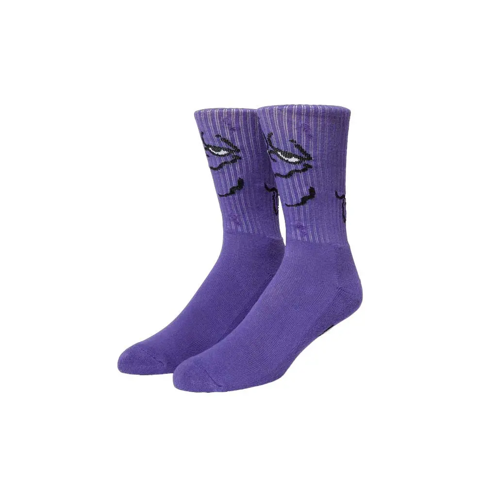 Huf Green Nuggets Crew Sock - Purple 1