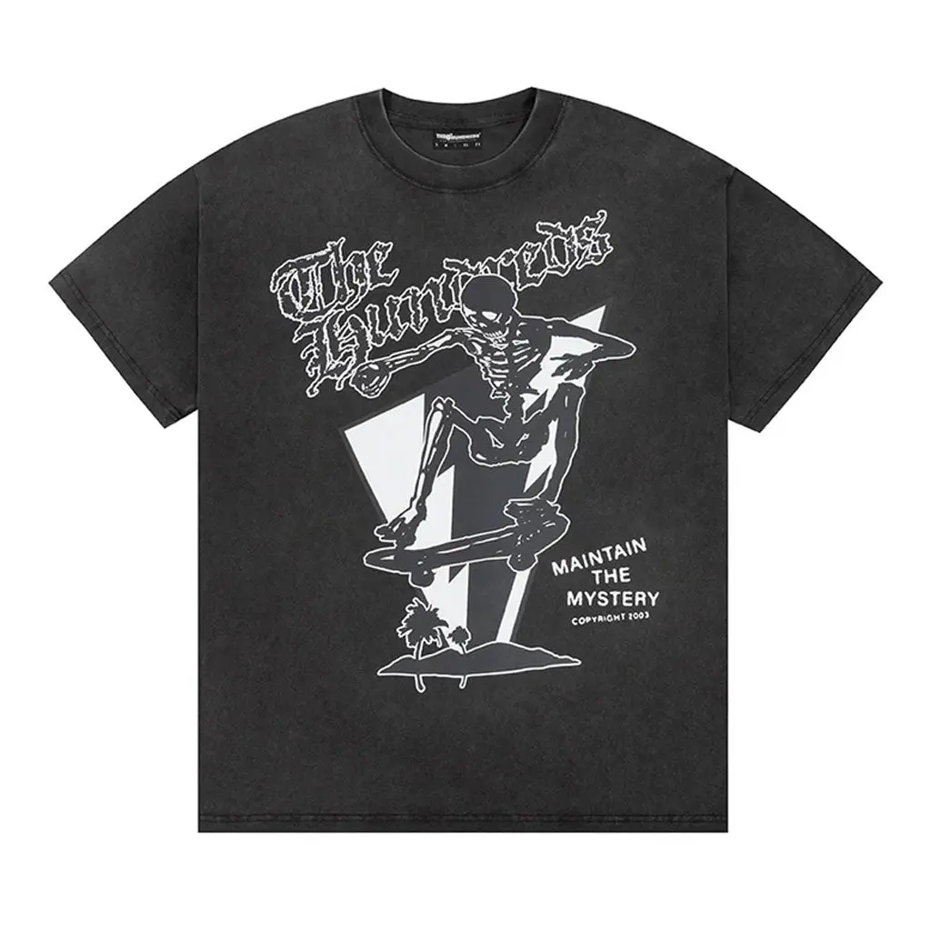 The Hundreds Skull Mountain S/S Tee - Washed Black 1