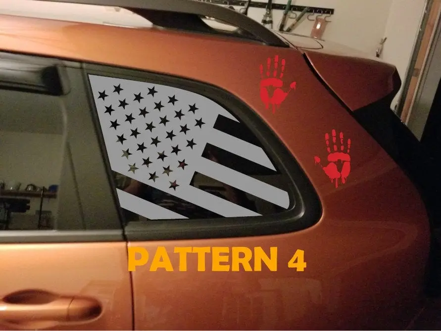 Jeep Cherokee American Flag Decal Slanted 1