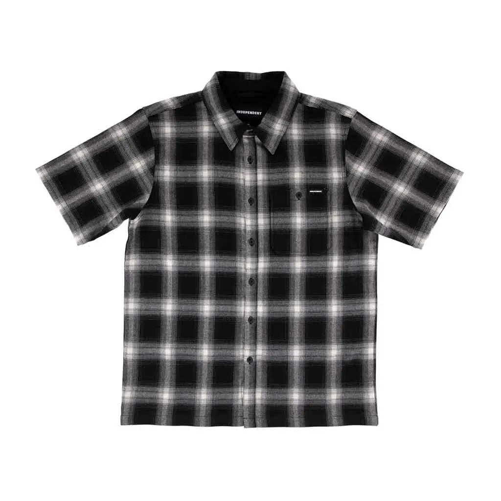 Independent Belmont S/S Flannel Top - Black/Smoke 1