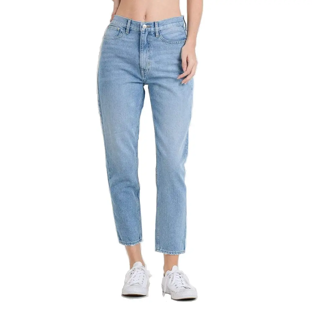Just Black Denim Women's Basic Mom Jeans - Light Denim 1