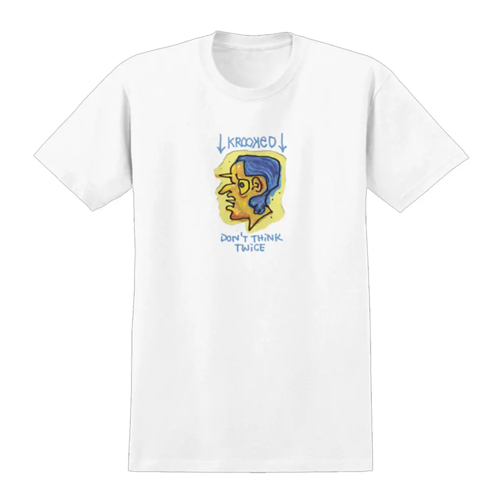 Krooked Blue Thinker S/S Tee - White 1