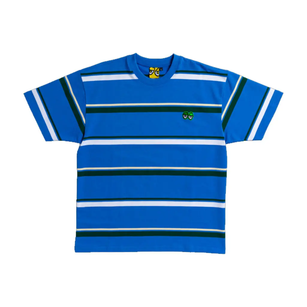 Krooked Eyes Embroidered S/S Stripe Shirt - Multi/Green 1