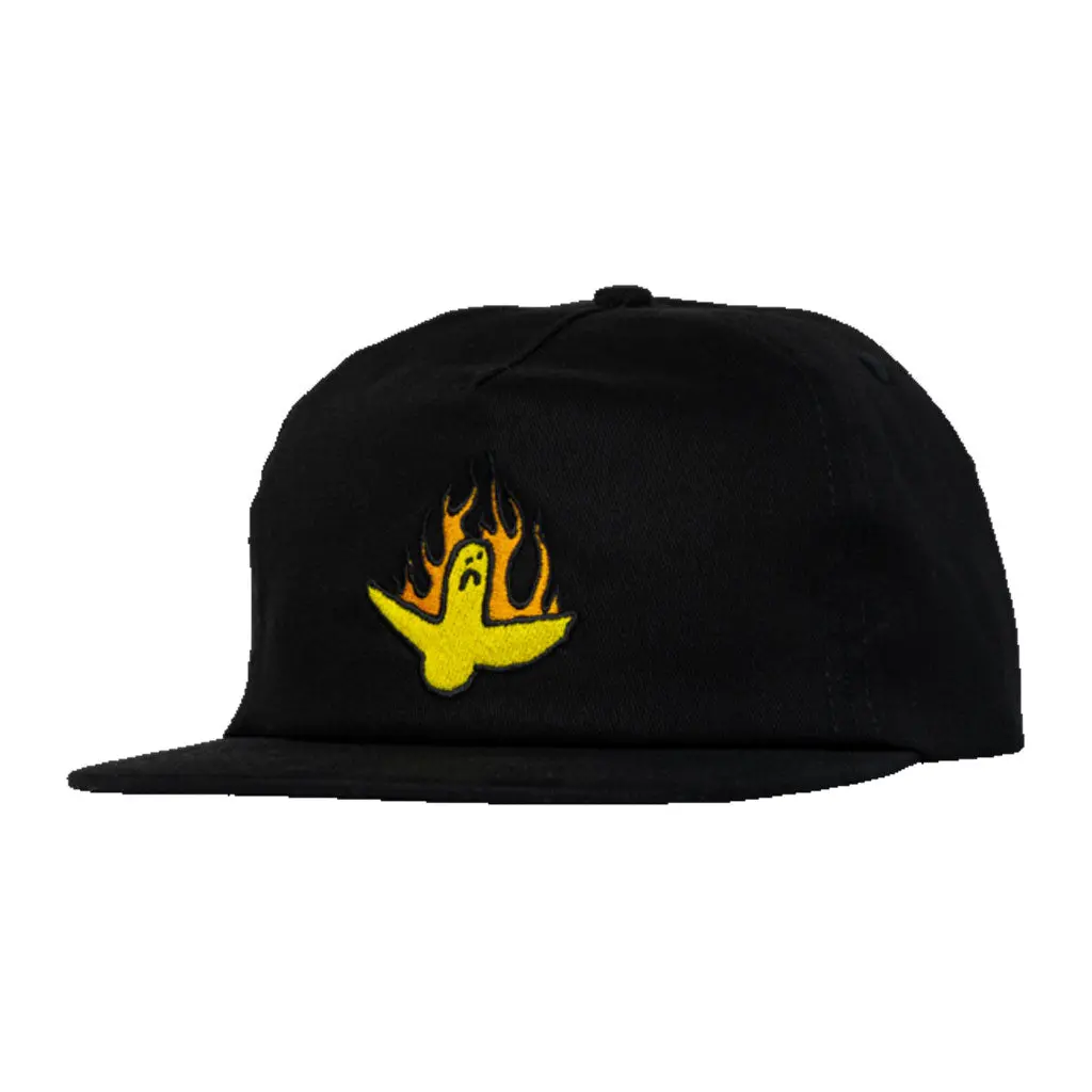 Krooked Fire Bird Snapback Hat - Black 1