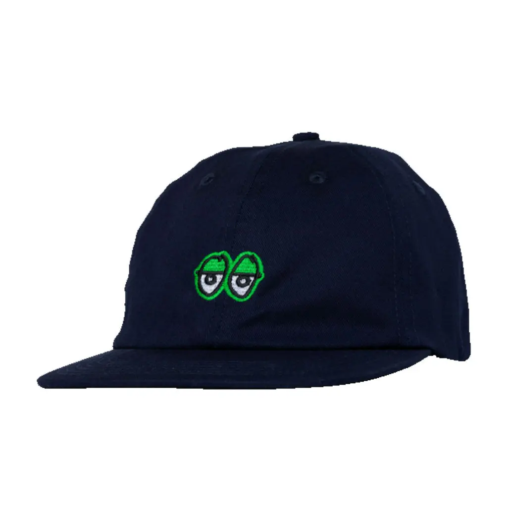 Krooked Eyes Strapback Hat - Navy/Green 1