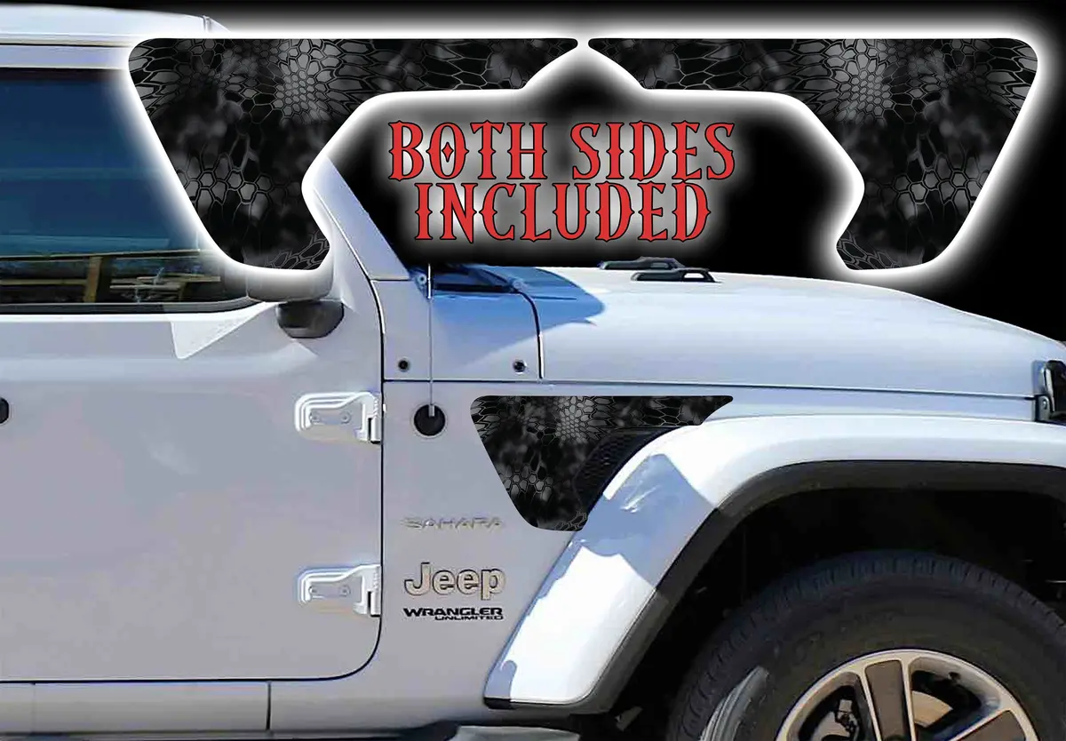 Kryptek Black Fender Vent For The Jl Or Jt 2018 Or Newer 2