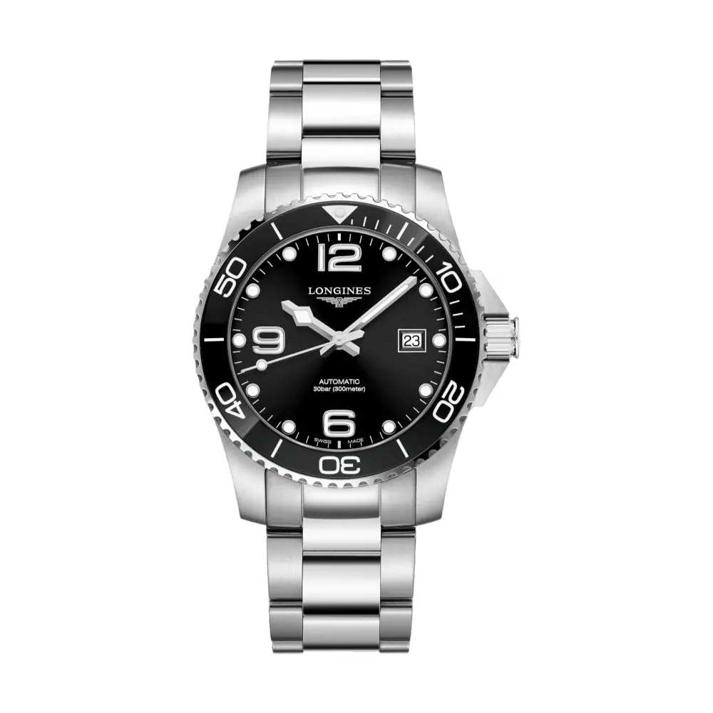 Hydroconquest 41Mm - Black On Bracelet 1