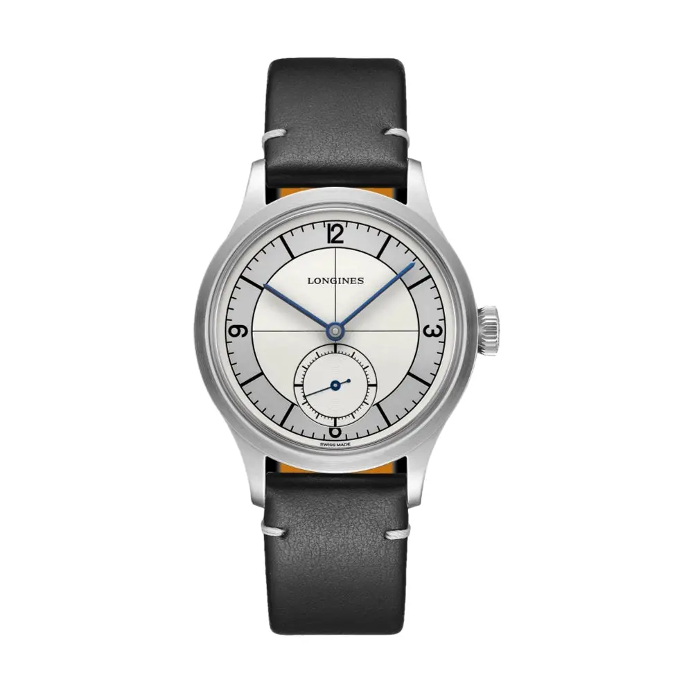 Heritage Classic Sector Dial 38.5Mm - Silver On Leather Strap 1