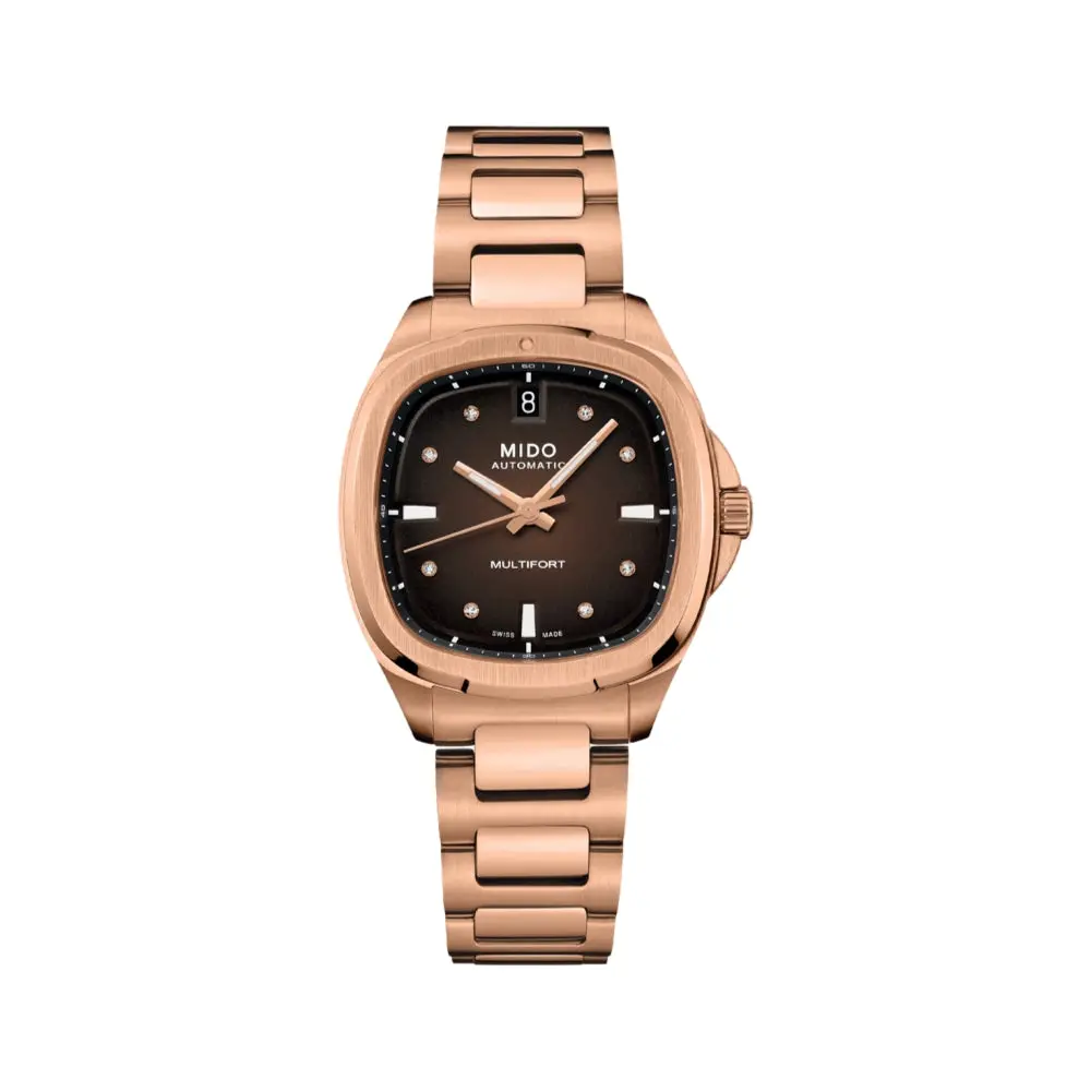 Multifort Tv With Diamonds 35Mm - Rose Gold Pvd On Bracelet 1