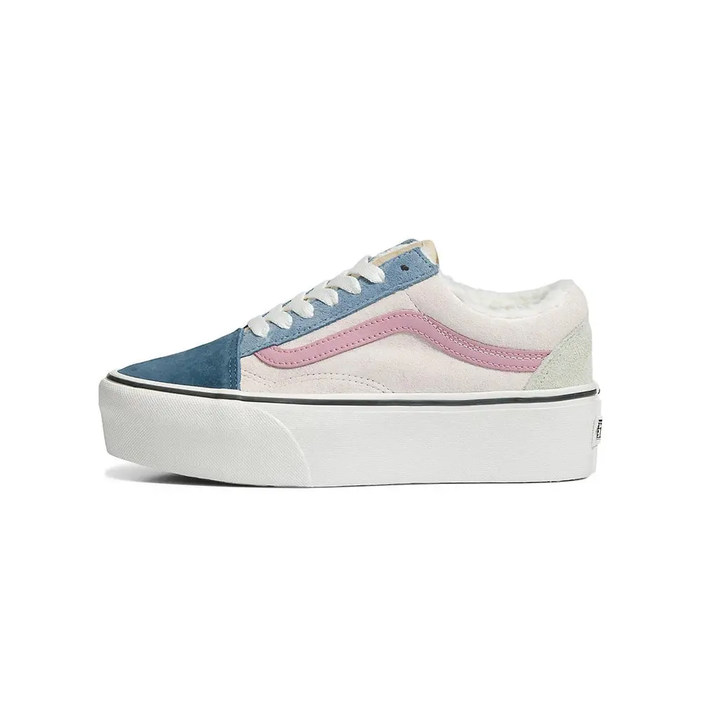 Vans Women's Old Skool Stackform Pig Suede - Sherpa Multi 1