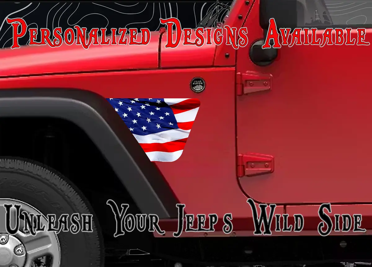 America Jk Fender Decals Fits 2007-2018 1