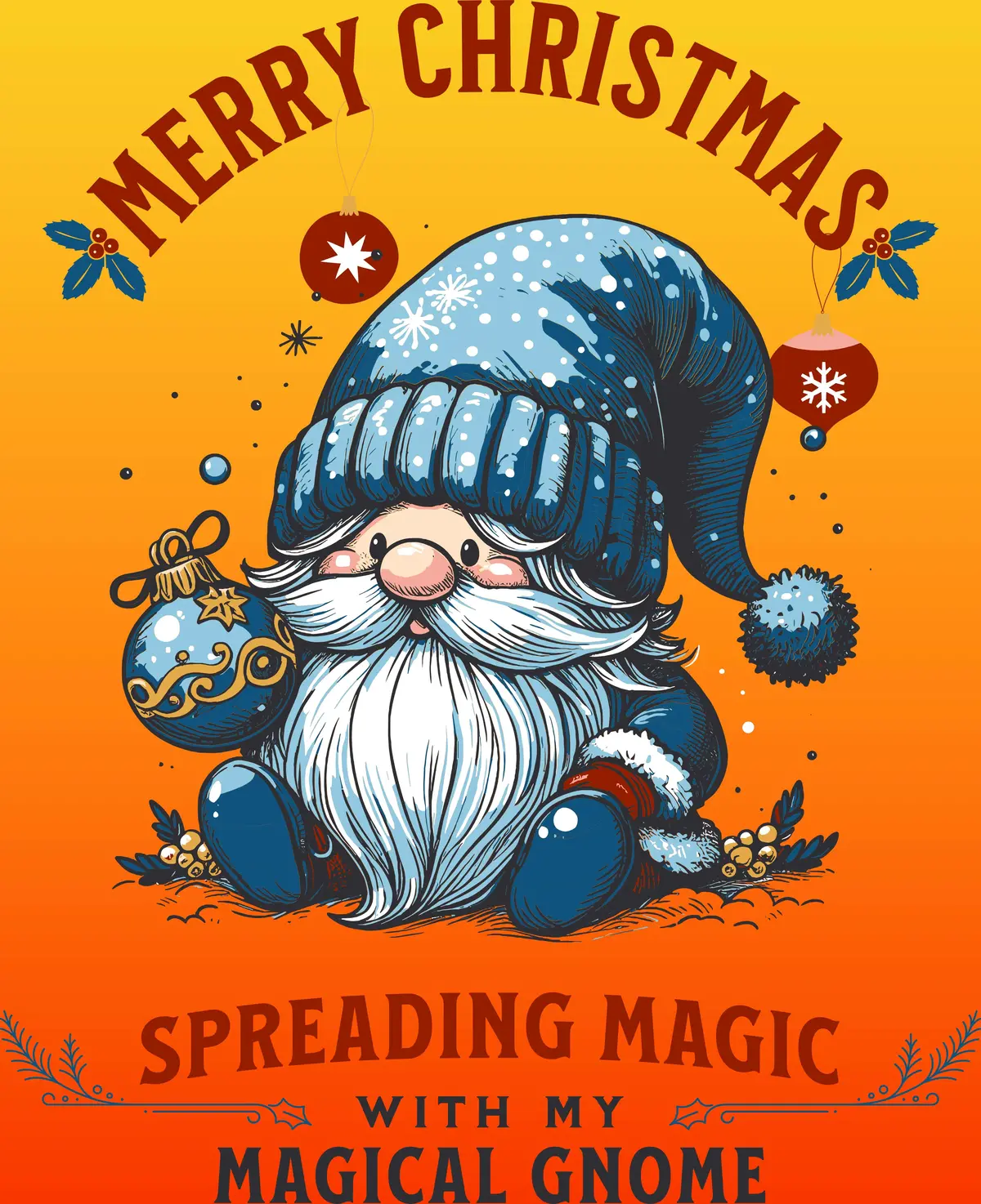 Merry Christmas Gnome Digitial Download 1