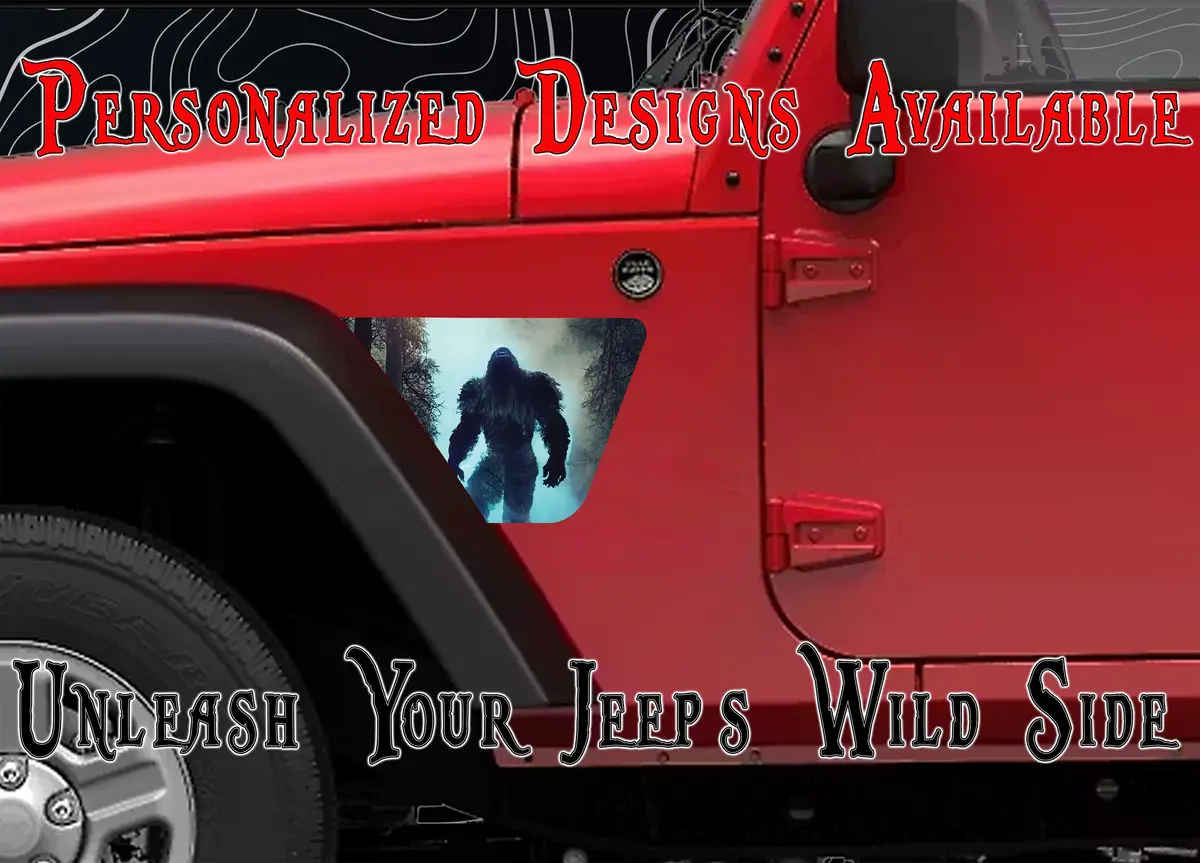 Blue Mistic Bigfoot Jk Fender Decals Fits 2007-2018 1