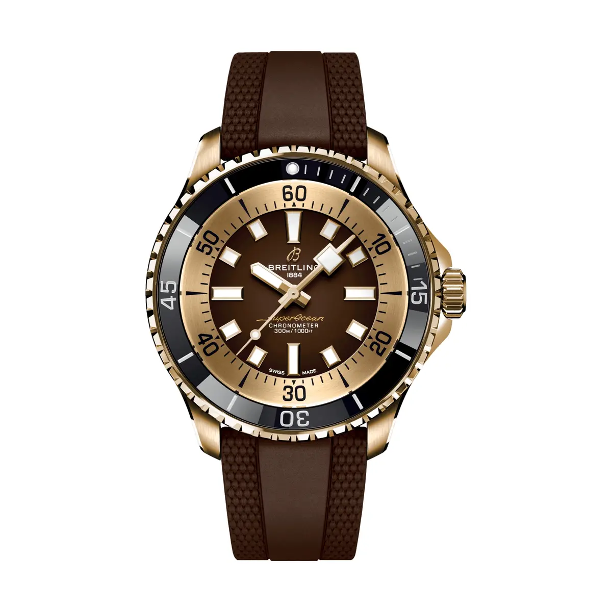 Superocean Automatic Bronze 44Mm - Brown On Rubber Strap 1