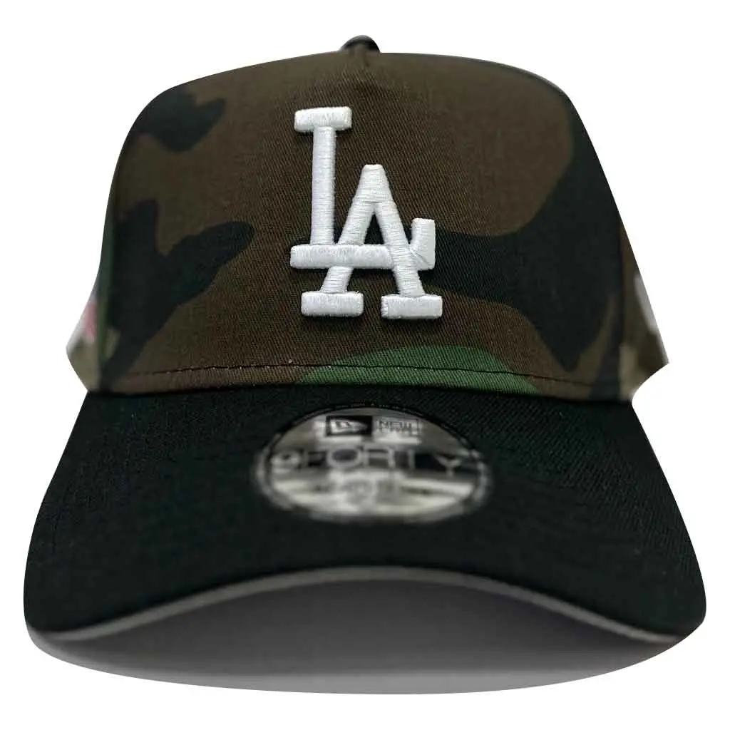 New Era La Dodgers 940 A-Frame Snapback Hat - Wood Camo/Usa 1