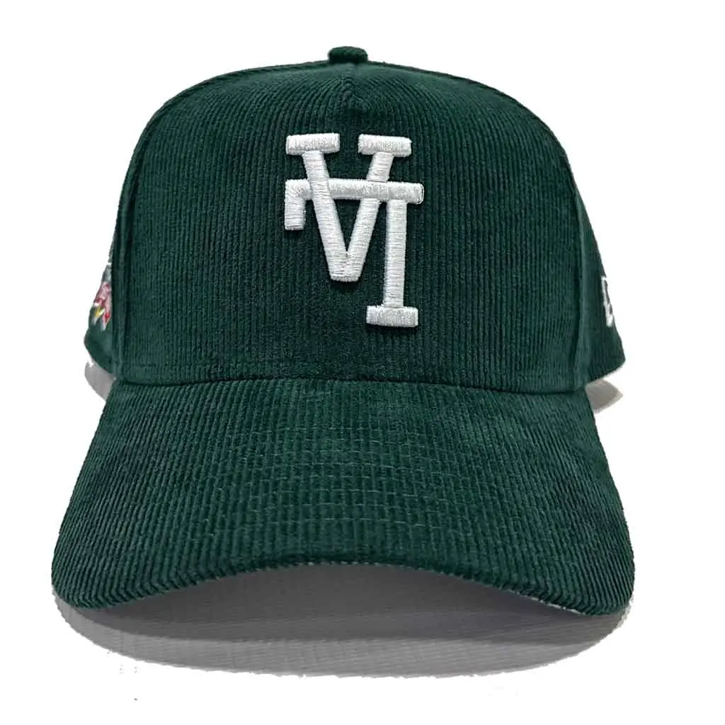 New Era La Dodgers 940 A-Frame Upside Down Snapback Hat - Green Cord 1