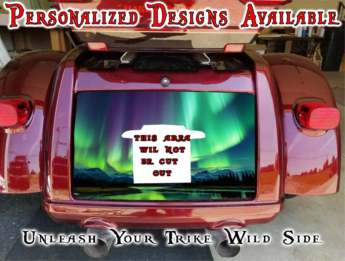 Northern Lights Harley Davidson Tri Glide Trunk Decal 1