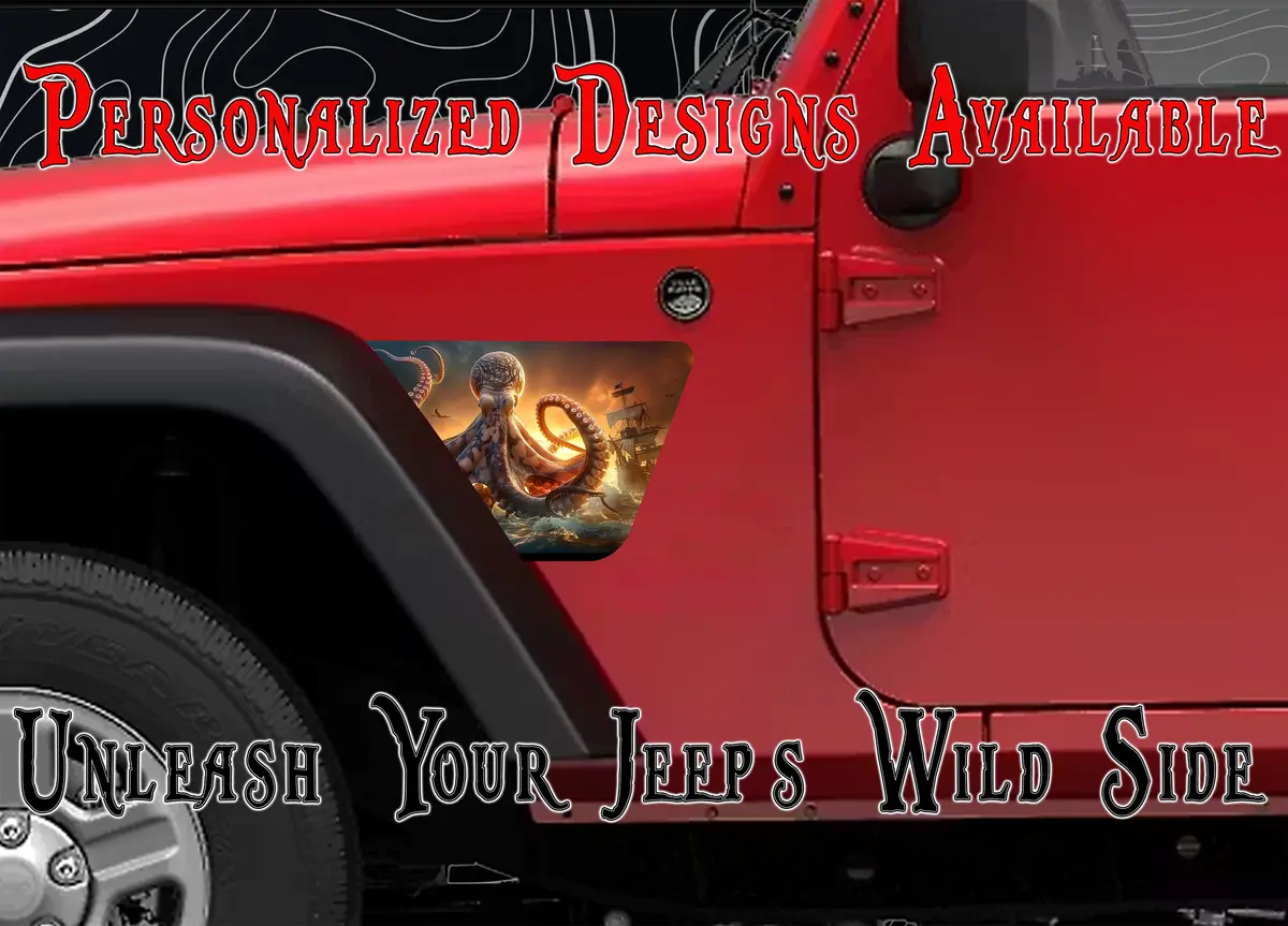 Octopus Jk Fender Decals Fits 2007-2018 1
