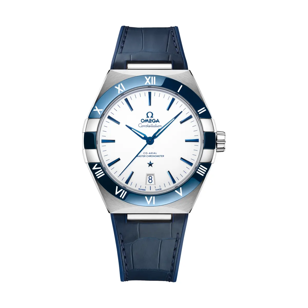 Constellation 41Mm - White On Leather Strap 1