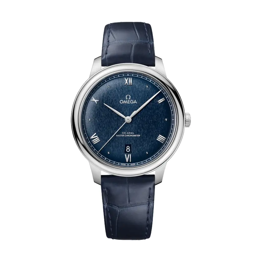 De Ville Prestige 40Mm - Blue On Leather Strap 1