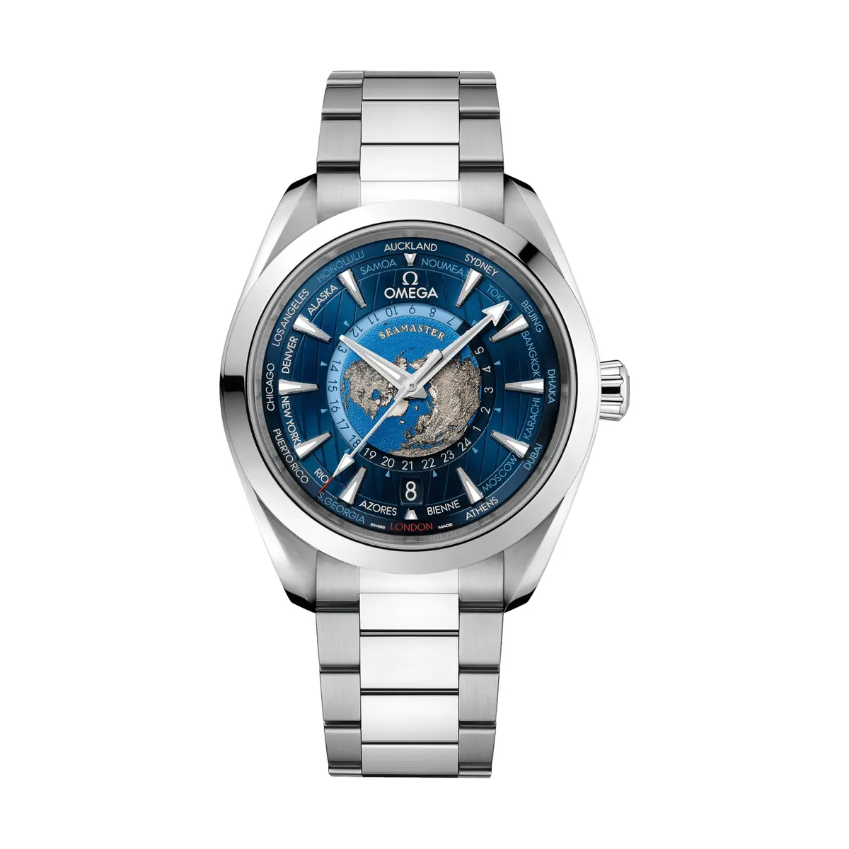 Seamaster Aqua Terra 150M Gmt Worldtimer 43Mm - Blue On Bracelet 1