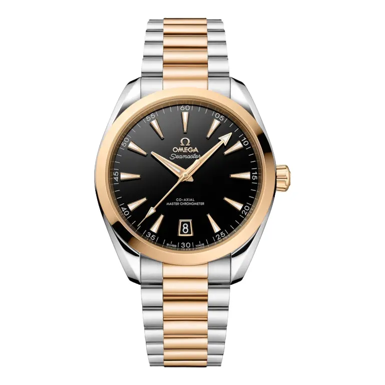 Seamaster Aqua Terra 150M Steel And Moonshine™ Gold 41 Mm -  Black On Bracelet 1