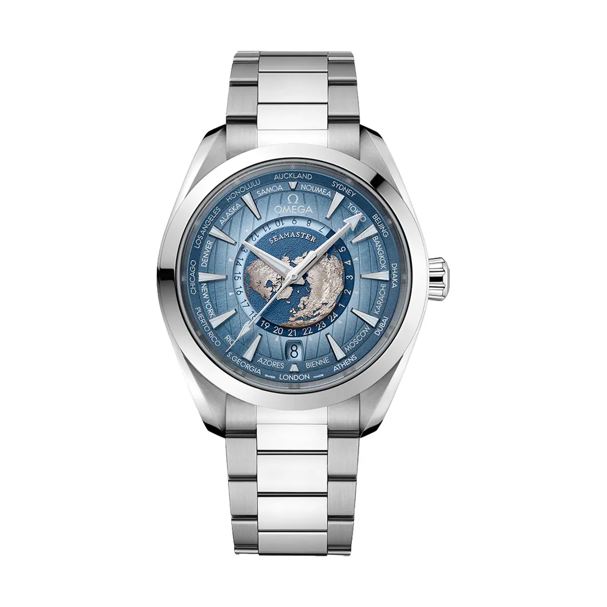 Seamaster Aqua Terra 150M Gmt Worldtimer 43Mm - Summer Blue On Bracelet 1