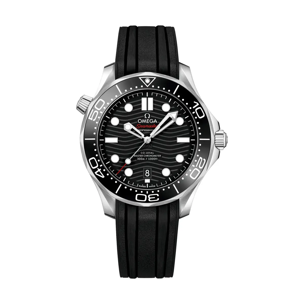 Seamaster Diver 300M 42Mm - Black On Rubber Strap 1