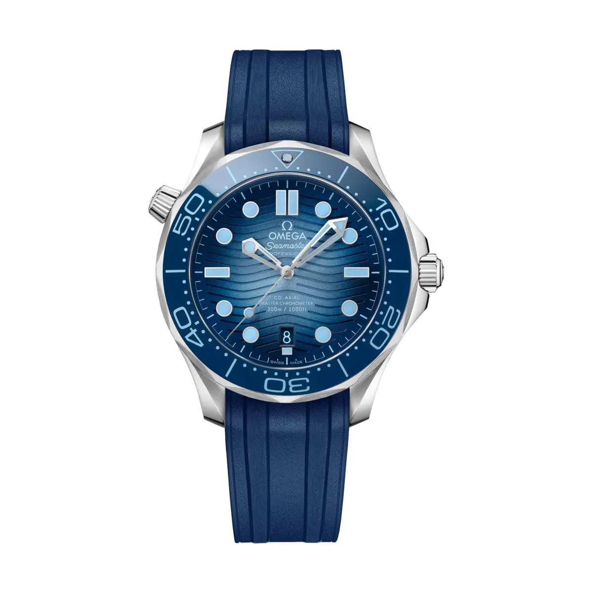 Seamaster Diver 300M 42Mm - Summer Blue On Rubber Strap 1